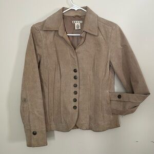 Tan tailored Leather jacket